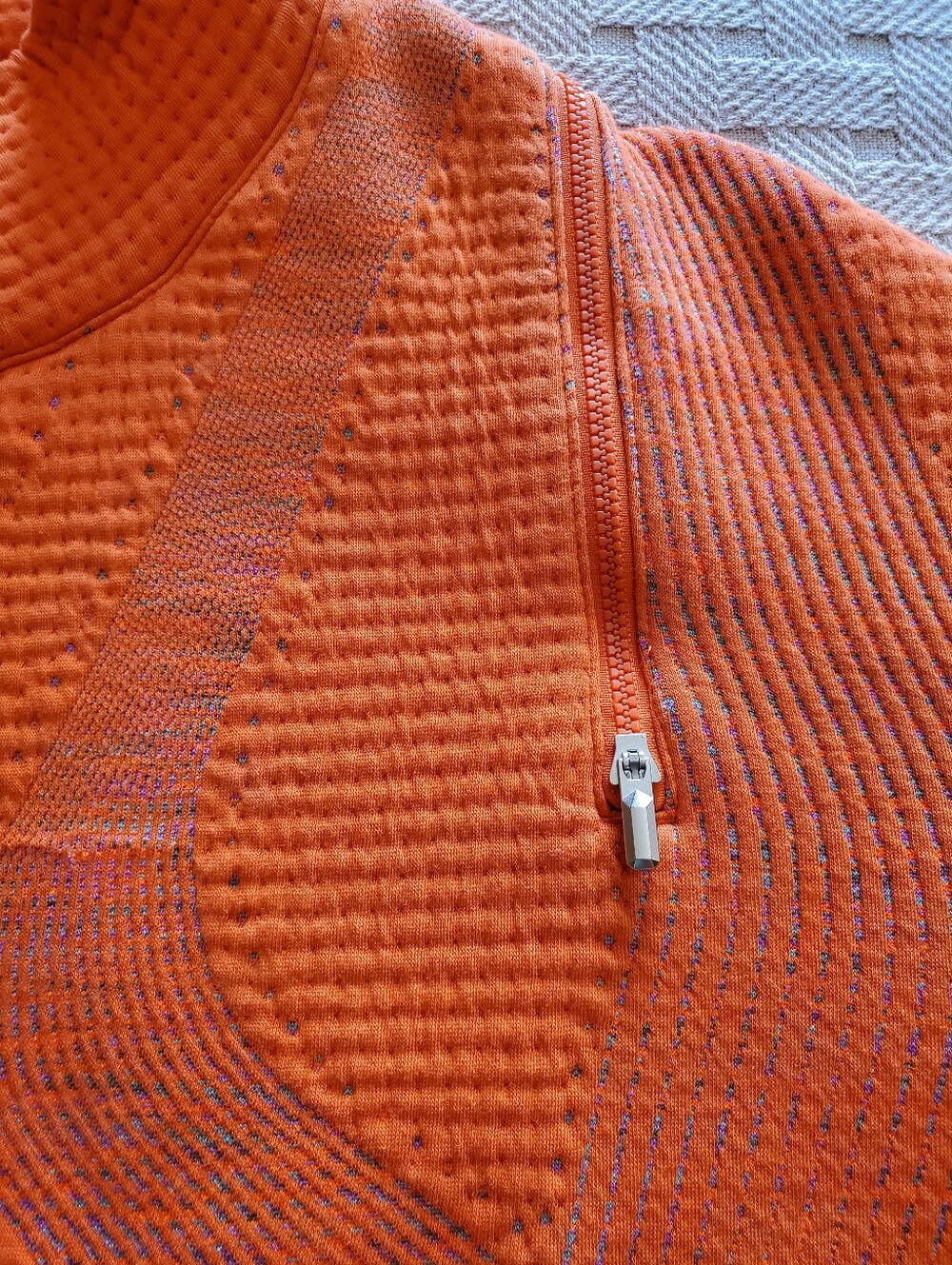 Nike City Ready Mock Neck Tech Pack Oversized Running Sweatshirt Orange - Picture 13 of 15